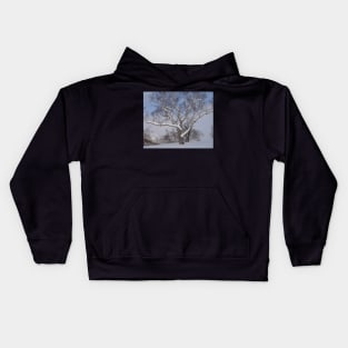 Snow on the branches Kids Hoodie